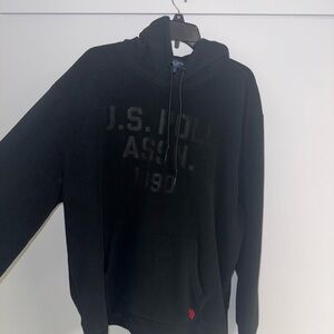All Black U.S. Polo Assn. Cozy Oversized Hoodie